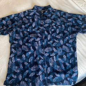 Van Heusen Mens Hawaiian Print Button Up